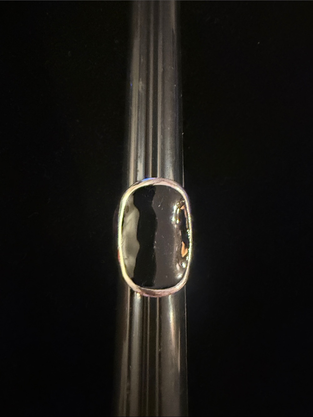 Polished Silver Oval Dome Ring